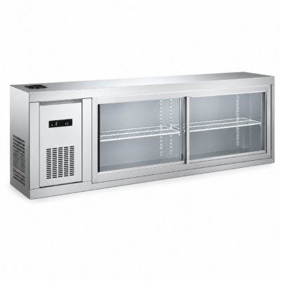 Double Glass Sliding Door Fan Cooling Wall Refrigerator Series (200–400L)