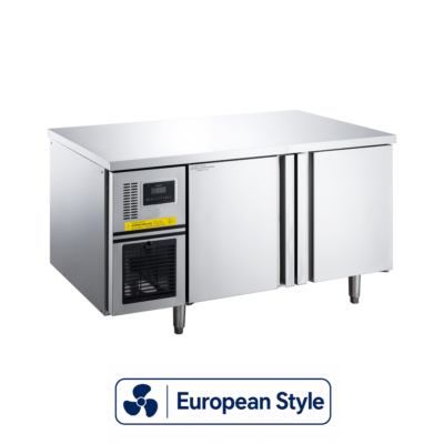 Serie GN Fan Cooling Counter Refrigerator de estilo europeo (GN 1/1 × 2-12)