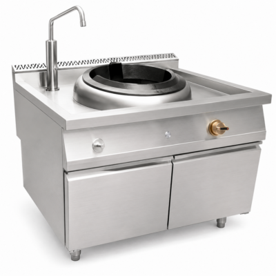 Commercial Gas Wok Range with Storage Cabinet (32 kW)