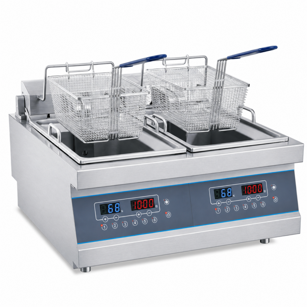 HYL-CK-WR-E-GZL06 Countertop Electronic Double-Tank Electric Fryer