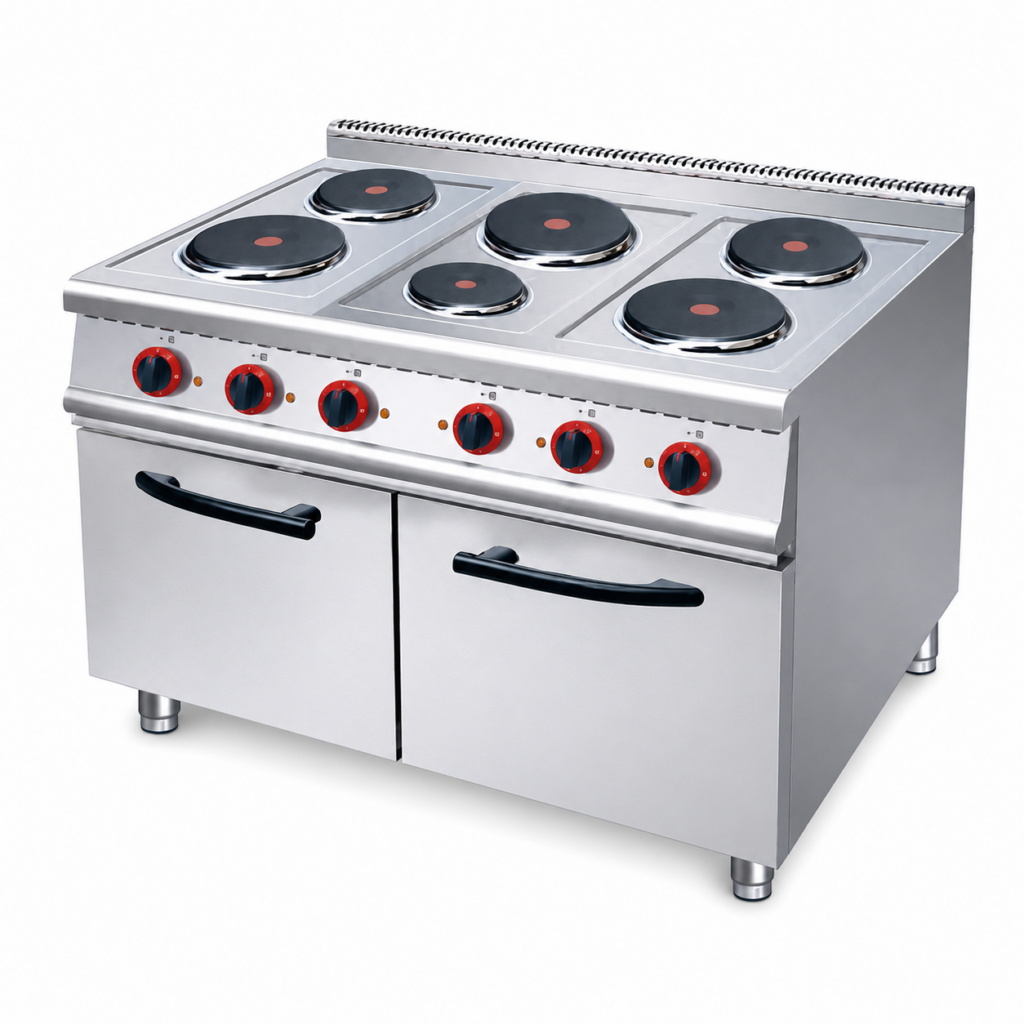 HYL-CK-WR-PTL06 Electric Six-Burner Hot Plate Range with Storage Cabinet