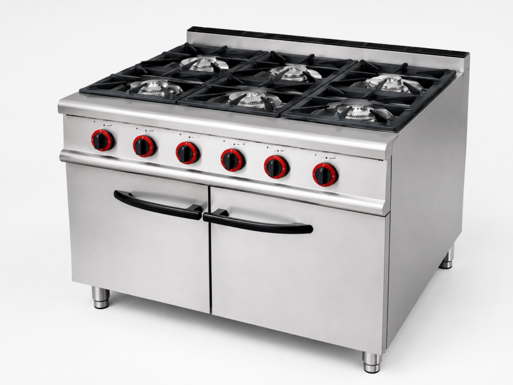 HYL-CK-WR-PTL31 Gas Six-Burner Hot Plate Range with Under Oven