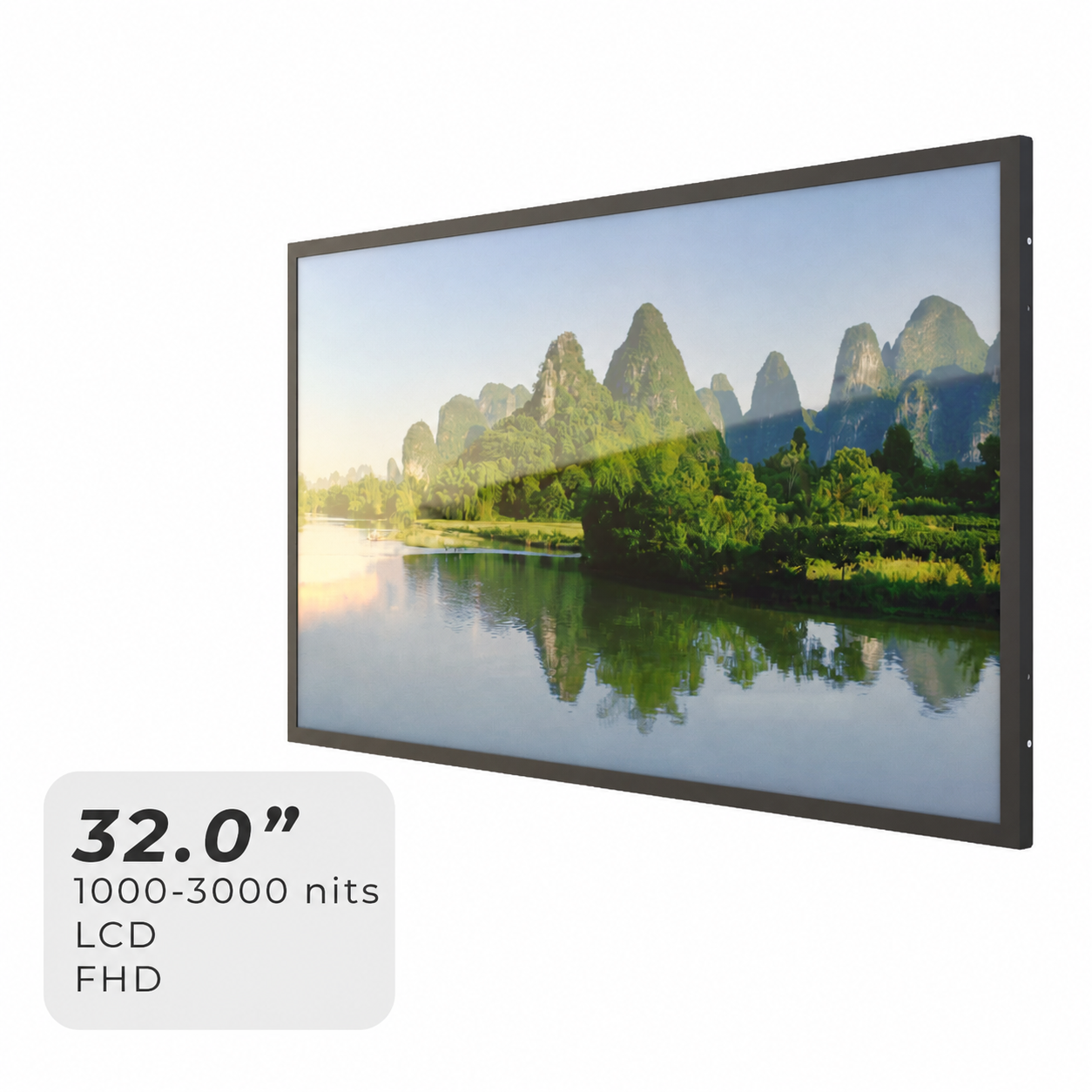 32-Inch Outdoor Integration High-Brightness LCD Module (1000–3000 Nits, Edge-Lit / Direct-Lit)