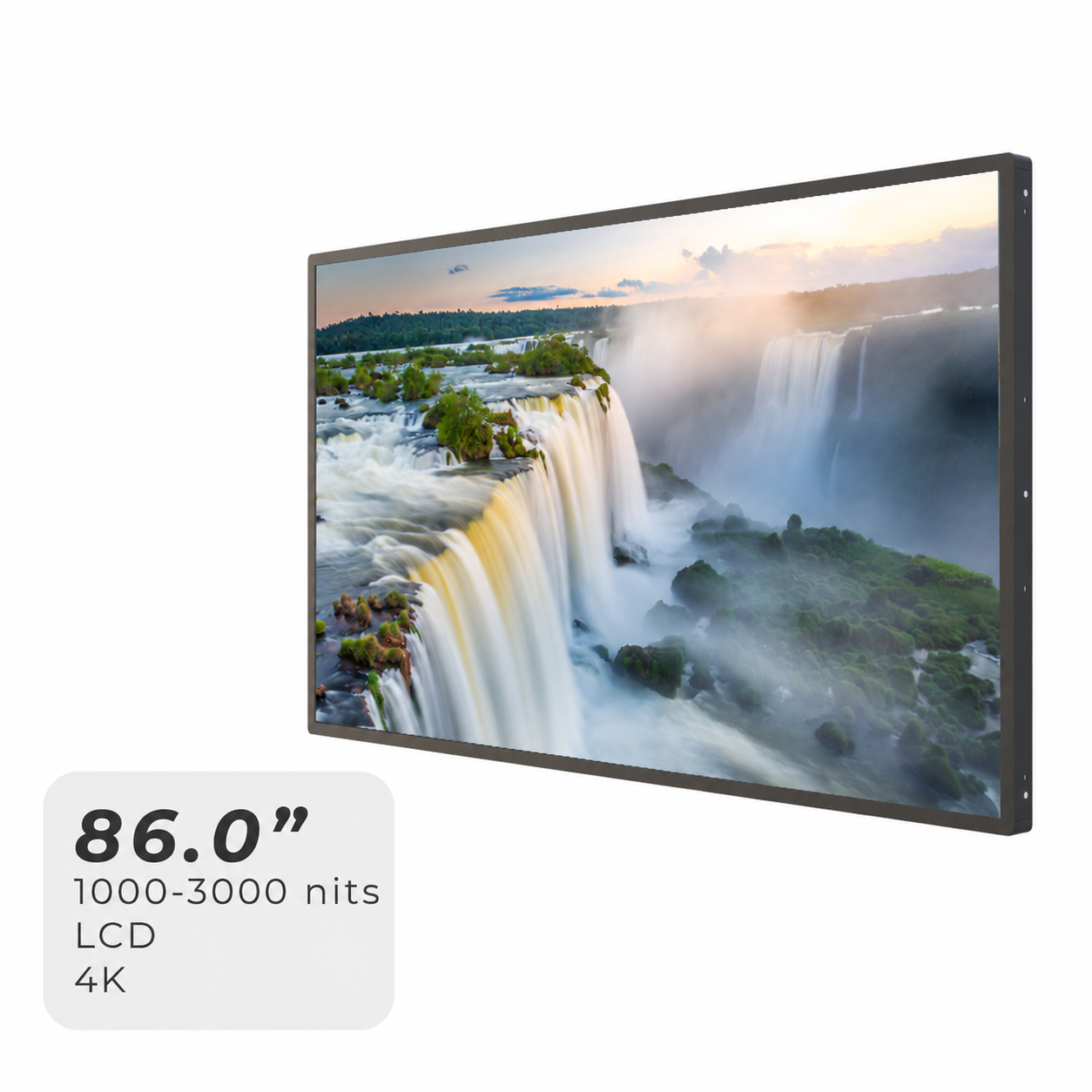86.0″ Outdoor Integration High-Brightness LCD Module (1000–3000 Nits, 4K Standard / 4K Wide-T)